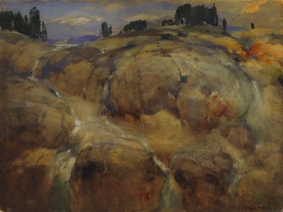氷河の砂漠化したベッド、n.d. 作： William Henry Holmes