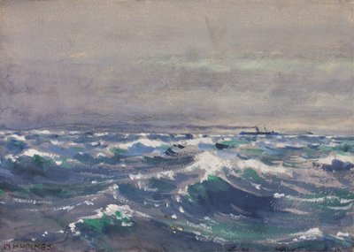 1880年、ノバスコシア沖の蒸気船ブレーメン号にて。 作： William Henry Holmes