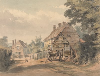 田舎の村の通り 作： William Henry Hunt