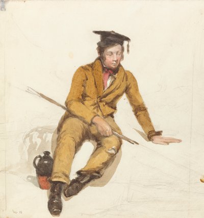 若い学者が釣りに行く 作： William Henry Hunt