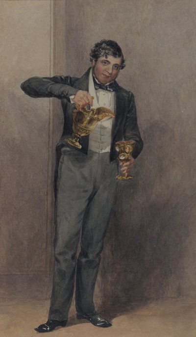 バトラー 1827年頃 （水彩・紙 作： William Henry Hunt
