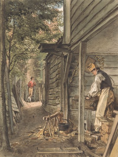 仕事中のマンロー博士の大工 作： William Henry Hunt