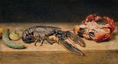 ロブスター、カニ、キュウリ、1827 作： William Henry Hunt