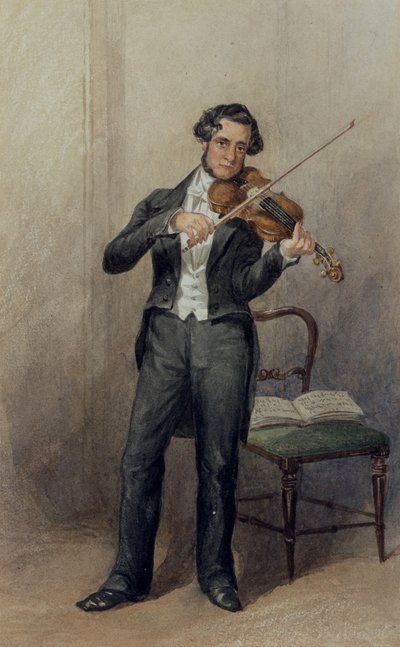 第6代デボンシャー公爵の楽団員（水彩・紙 作： William Henry Hunt
