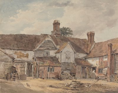古い農場の建物 作： William Henry Hunt