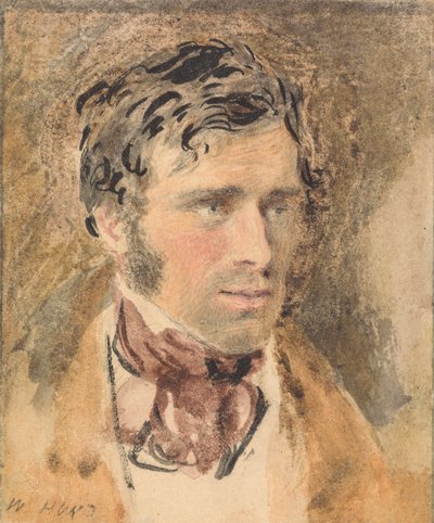 男の肖像 作： William Henry Hunt