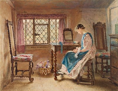 日曜日の準備、1832年頃（紙と紙とガッシュ） 作： William Henry Hunt