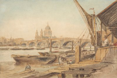 セント ポール大聖堂とブラックフライアーズ ブリッジ 作： William Henry Hunt