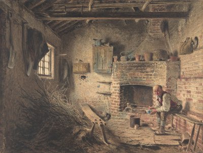 木こりの朝食 小枝採集者の食事、カリフォルニア州。 1832-34 。 作： William Henry Hunt