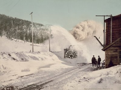 ハガーマンパスのコロラド州ミッドランド鉄道のコロラド州の除雪車 作： William Henry Jackson