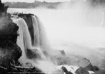 ナイアガラのヤギ島からのホースシュー滝、1880〜97年頃 作： William Henry Jackson