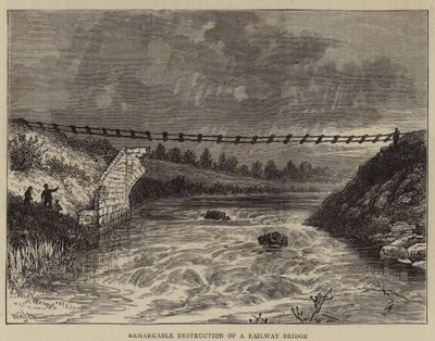 鉄道橋の驚くべき破壊 作： William Henry James Boot