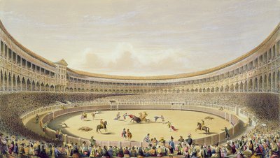 マドリードのプラザデトロス、1865 作： William Henry Lake Price
