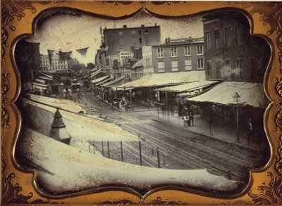 チャタムスクエア、ニューヨーク、1853年 作： William Henry Lewis