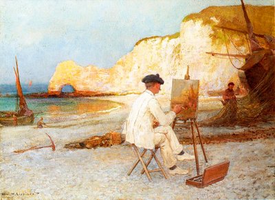 海辺の画家、1885年 作： William Henry Lippincott