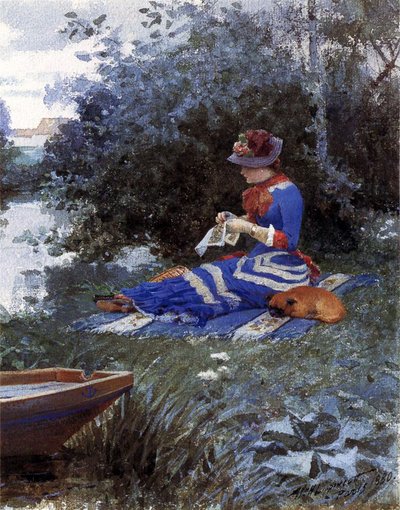 静かな午後、1880 作： William Henry Lippincott