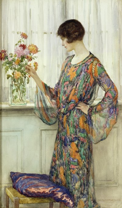 花を生ける 作： William Henry Margetson