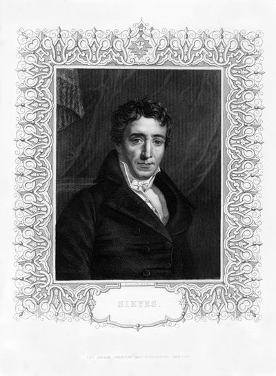 Emmanuel Joseph Sieyes、19世紀フランスの聖職者で政治家。 作： William Henry Mote