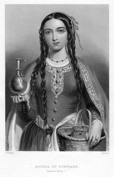 スコットランドのマチルダ、ヘンリー1世の女王、c1850s 作： William Henry Mote