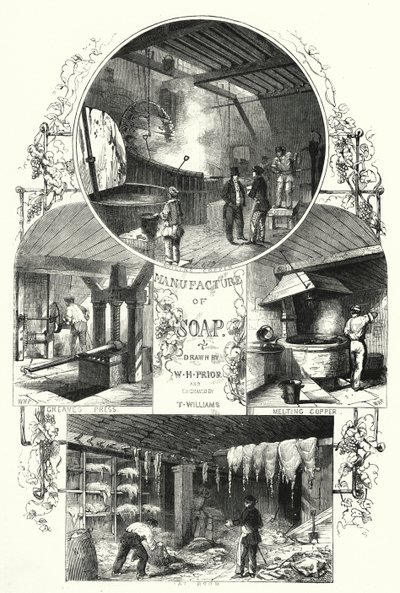 石鹸の製造（彫刻 作： William Henry Pike