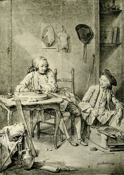 2つの画家の男の子 作： William Henry Pike