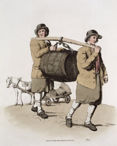 ブリュワーズ、1805年にウィリアムミラーによって発行された「イギリスのコスチューム」から 作： William Henry Pyne