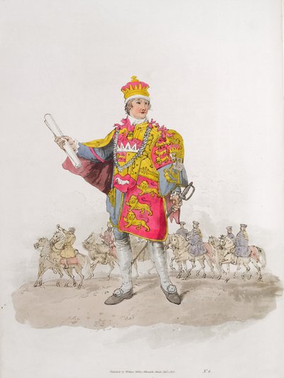 ヘラルド、「イギリスのコスチューム」から、1805年にウィリアムミラーが発行 作： William Henry Pyne