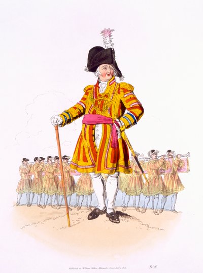 ウィリアムミラー発行の「イギリスの衣装」の市長、1805年 作： William Henry Pyne