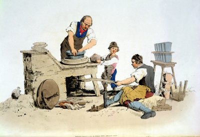 陶芸家、「イギリスのコスチューム」から、ウィリアム・ミラーが発行、1805 作： William Henry Pyne