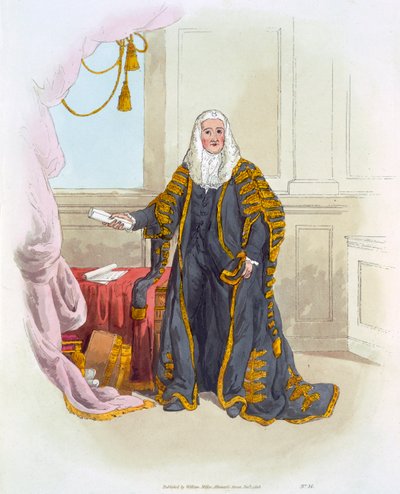 1805年にWilliam Millerが発行した「イギリスの衣装」から下院議長 作： William Henry Pyne