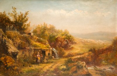 コテージとミルホイール、 作： William Henry Vernon
