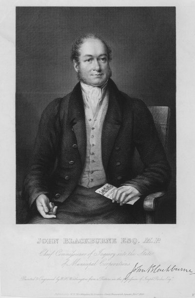 ジョン・ブラックバーン（イギリスの政治家、ハダースフィールド議員、地方自治体のあり方に関する調査委員会の主任委員 作： William Henry Worthington