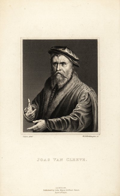 アントワープで活躍した画家、ヨース・ファン・クレーヴの肖像（1485～1540年頃 作： William Henry Worthington