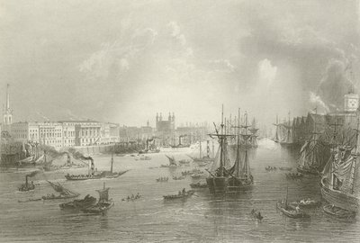 ロンドン港 作： William Henry after Bartlett