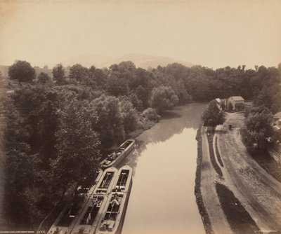グリーン橋からのモリス運河（c.1895年（写真） 作： ウィリアム・ハーマン・ラウ