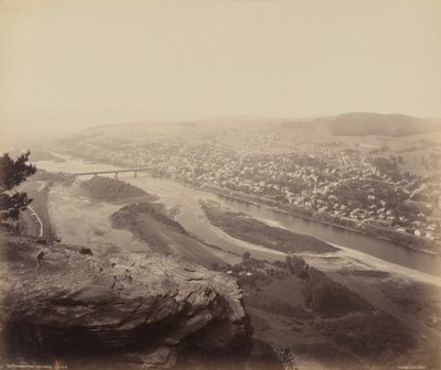 テーブルロックから見た十和田。1895年（写真） 作： ウィリアム・ハーマン・ラウ