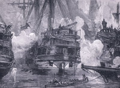 ナヴァリーノの戦い AD 1828（リトグラフ 作： William Heysham (after) Overend