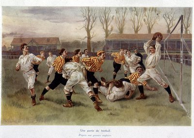 サッカーの試合 - イギリスの版画より 作： William Heysham Overend