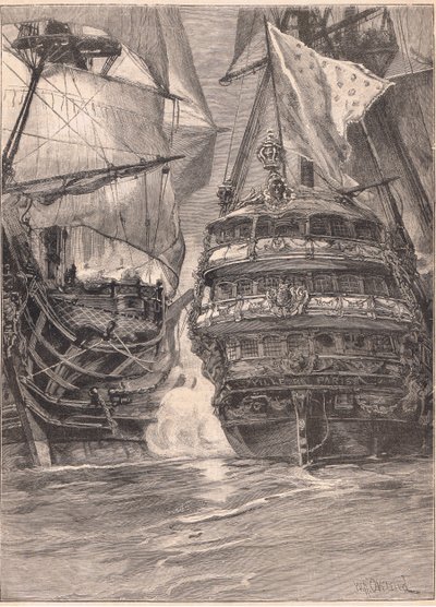 「ヴィル・ド・パリ」への攻撃1782 作： William Heysham Overend