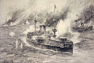 9月17日 鴨緑江の戦い 作： William Heysham Overend