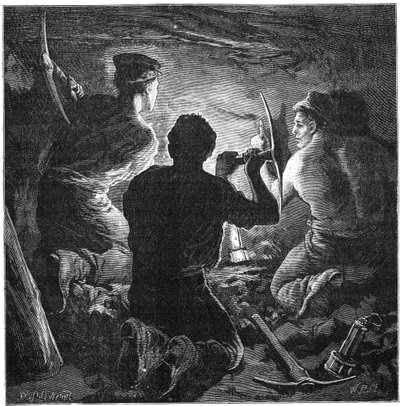 石炭採掘事故、1877年4月、サウスウェールズ、Tynewydd炭鉱c1885 作： William Heysham Overend
