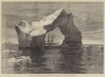 北極船から見た巨大な氷山 作： William Heysham Overend