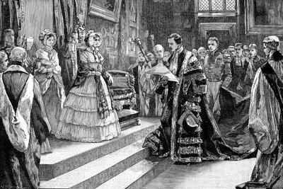 女王へのプレゼンテーション、c1850s、1900 作： William Heysham Overend
