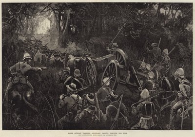 南アフリカ戦争、ブッシュを通過する砲兵 作： William Heysham Overend