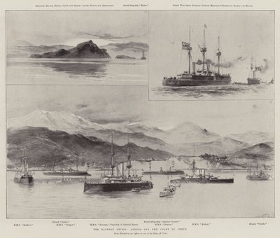 東の危機、クレタ島の沖合のシーン 作： William Heysham Overend