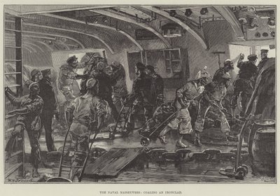 装甲艦を合体させた海軍の演技 作： William Heysham Overend