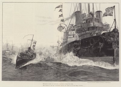 地中海のマイケル・クルム＝セイモア卿の旗艦、サンスパレイユ 作： William Heysham Overend