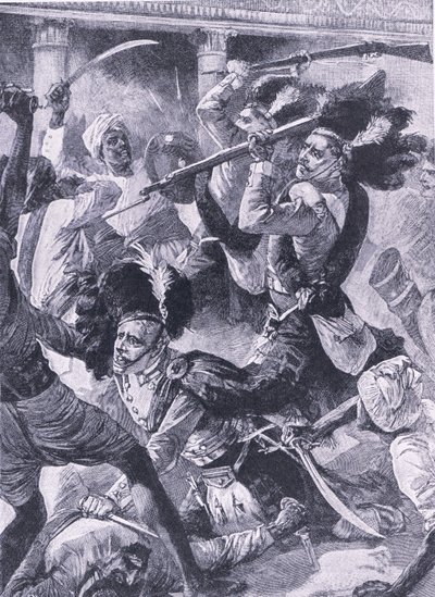 ラクナウの第二次救援、「陸海空のイギリスの戦い」のイラスト 作： William Heysham Overend