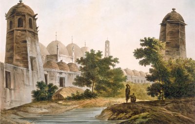 Muxadavad のパブで Jaffeir Cawn によって建てられた Cuttera のビュー。 1785-88。 作： William Hodges