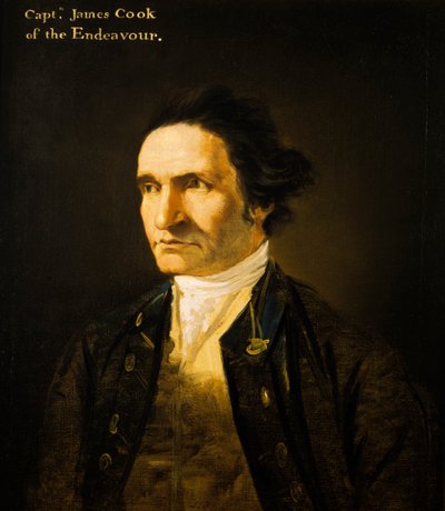 ジェームズ・クック船長（1728-1779） 作： William Hodges